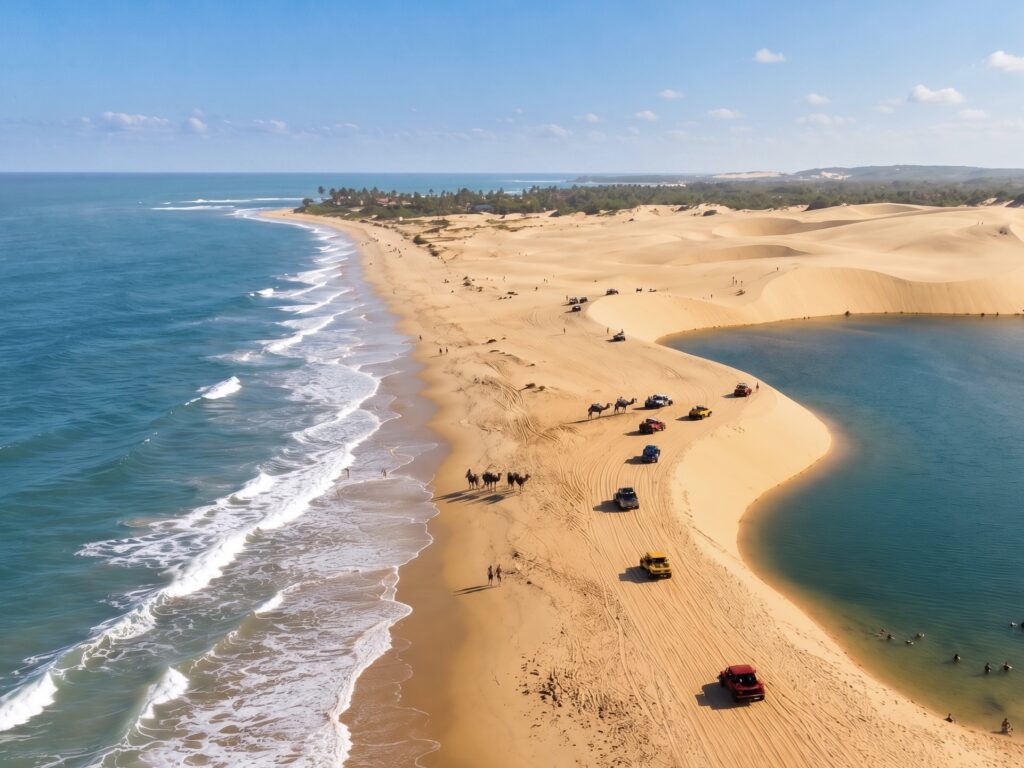 Dunas de Genipabu, atrativo de quem avalia se vale a pena morar em Extremoz