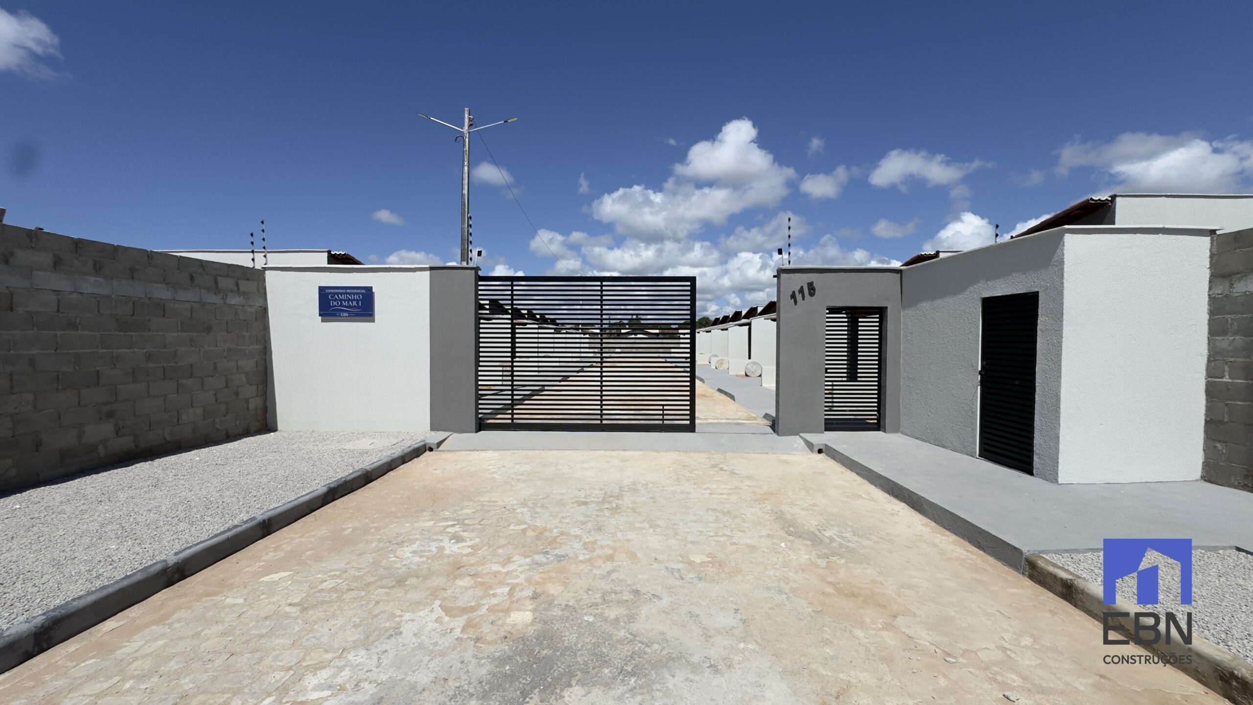 Entrada do Residencial Caminho do Mar, empreendimento da EBN em Extremoz